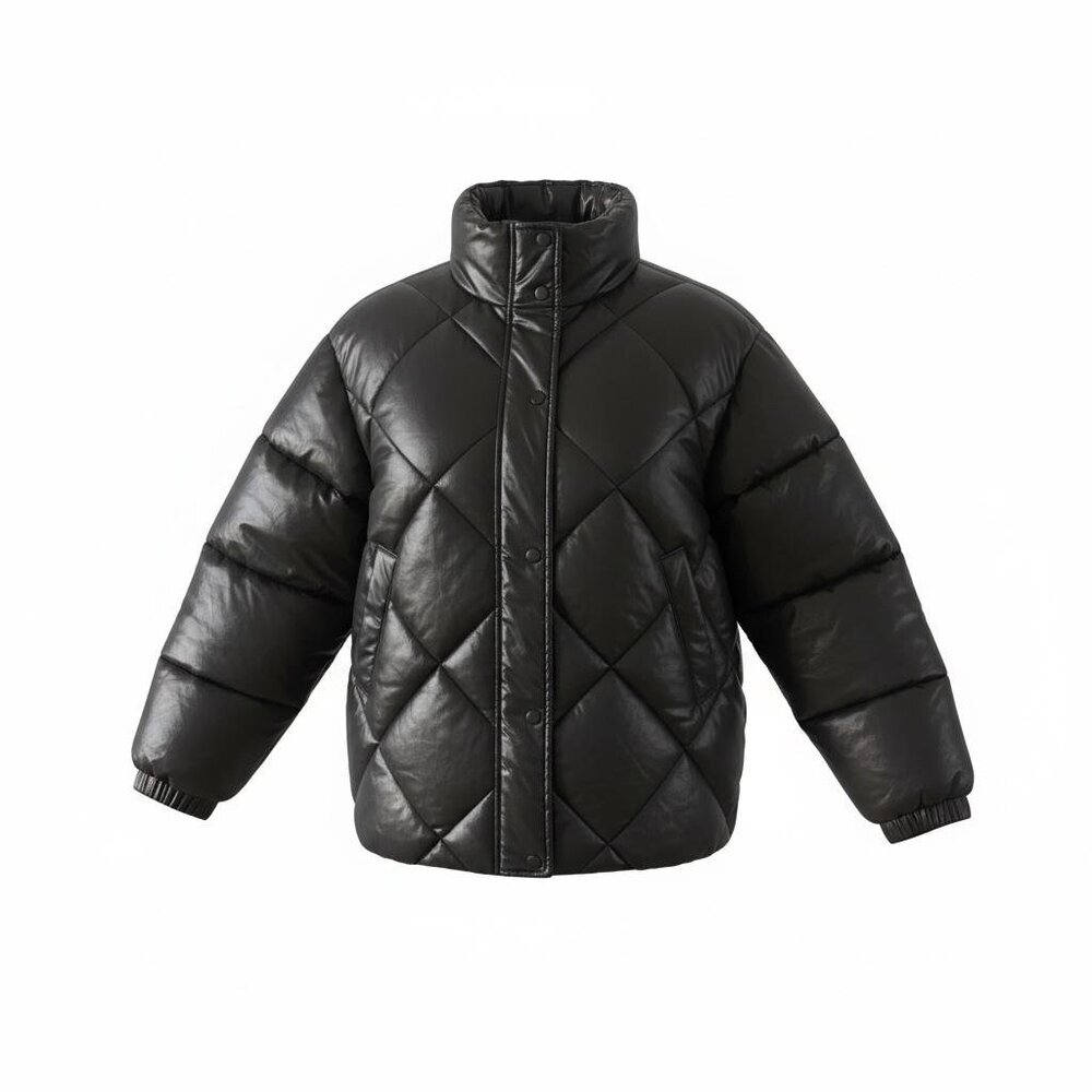 Black Quilted Puffer Jacket | Size 12 | Lightweight & Warm | Hardly Worn - Picture 3 of 6
